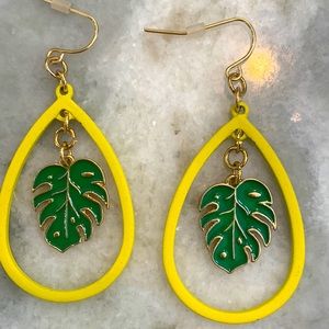 Yellow Fashion Earrings